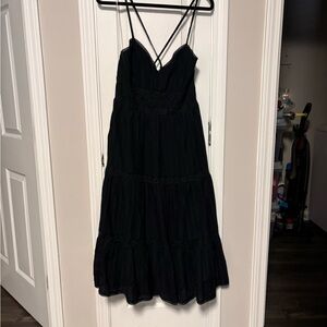 AE Black Strappy Lace Summer Dress
